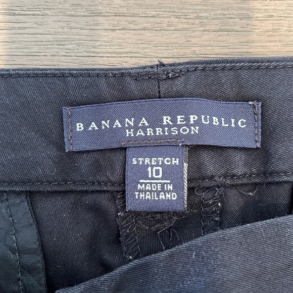 Banana Republic Women’s Pant Harrison Stretch Black Size 10 Straight Leg - Picture 6 of 10